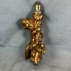 Vtg SPACER Cherub Putti Table Lamp Hollywood Regency Gilded Metal Replacement